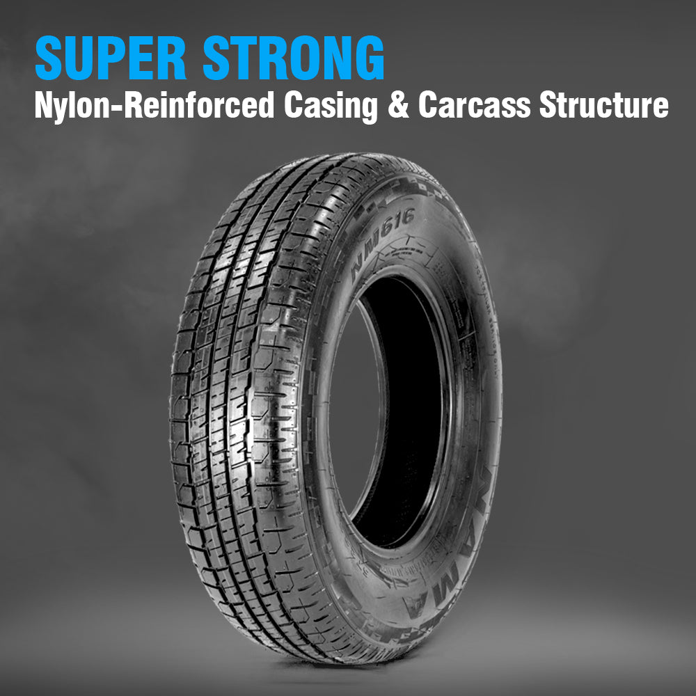 NAMA Set of 2 NM616 Heavy Duty ST Tire Radial Trailer Tire 205/75R15 Load Range E 10 Ply