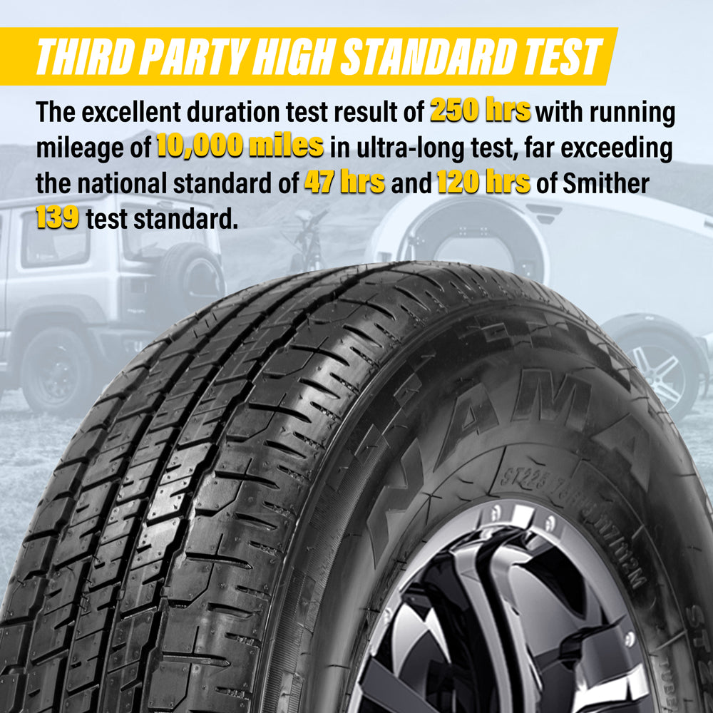 NAMA Set of 4 NM616 Heavy Duty ST Tire Radial Trailer Tire 205/75R15 Load Range E 10 Ply