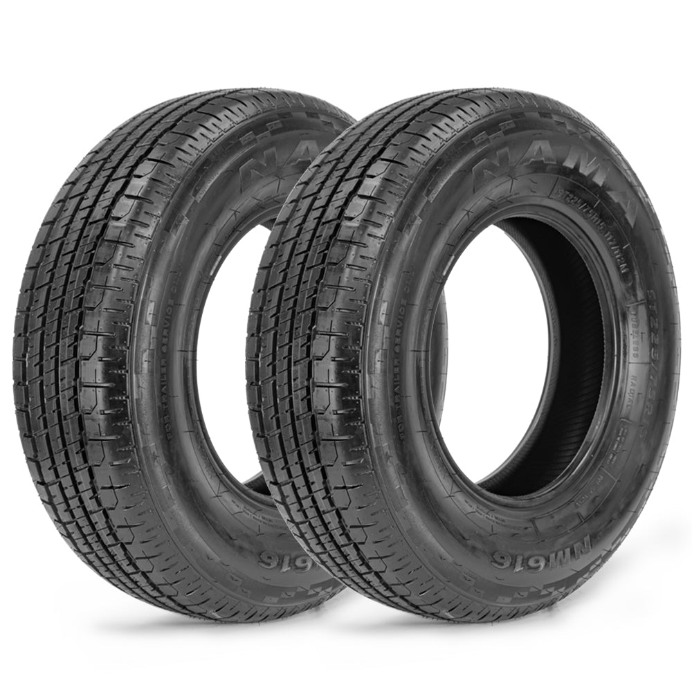 NAMA Set of 2 NM616 Heavy Duty ST Tire Radial Trailer Tire 205/75R15 Load Range E 10 Ply