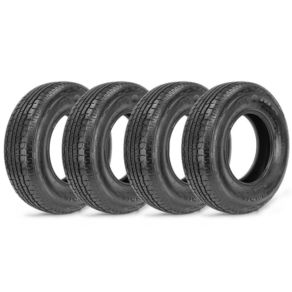 NAMA Set of 4 NM616 Heavy Duty ST Tire Radial Trailer Tire 205/75R15 Load Range E 10 Ply