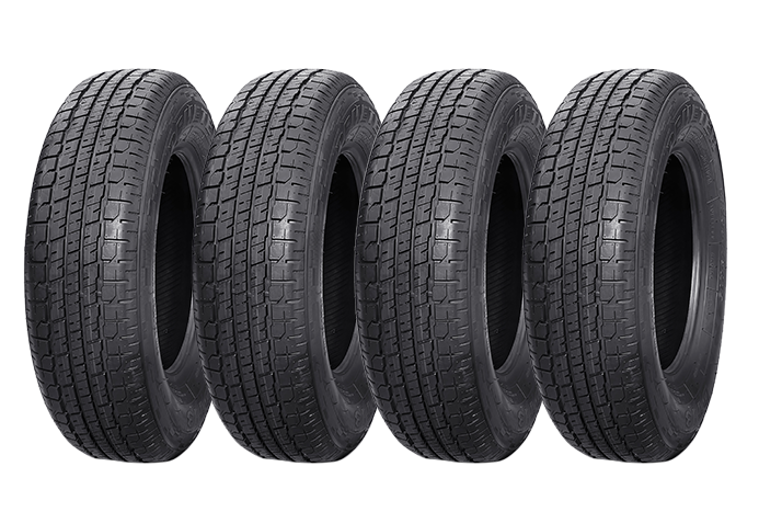 NAMA Set of 4 NM616 Heavy Duty ST Tire Radial Trailer Tire 225/75R15 Load Range E 10 Ply